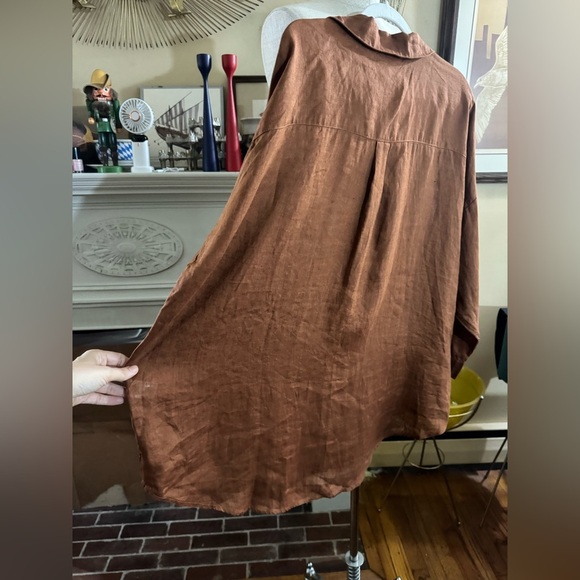 L*SPACE Rio Linen Tunic - Coffee size M / L - Picture 14 of 16